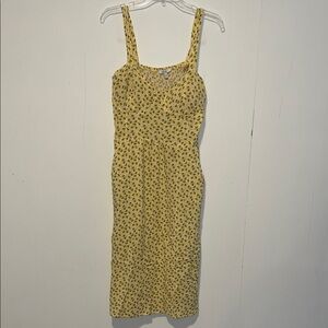 Floral Yellow Dress M